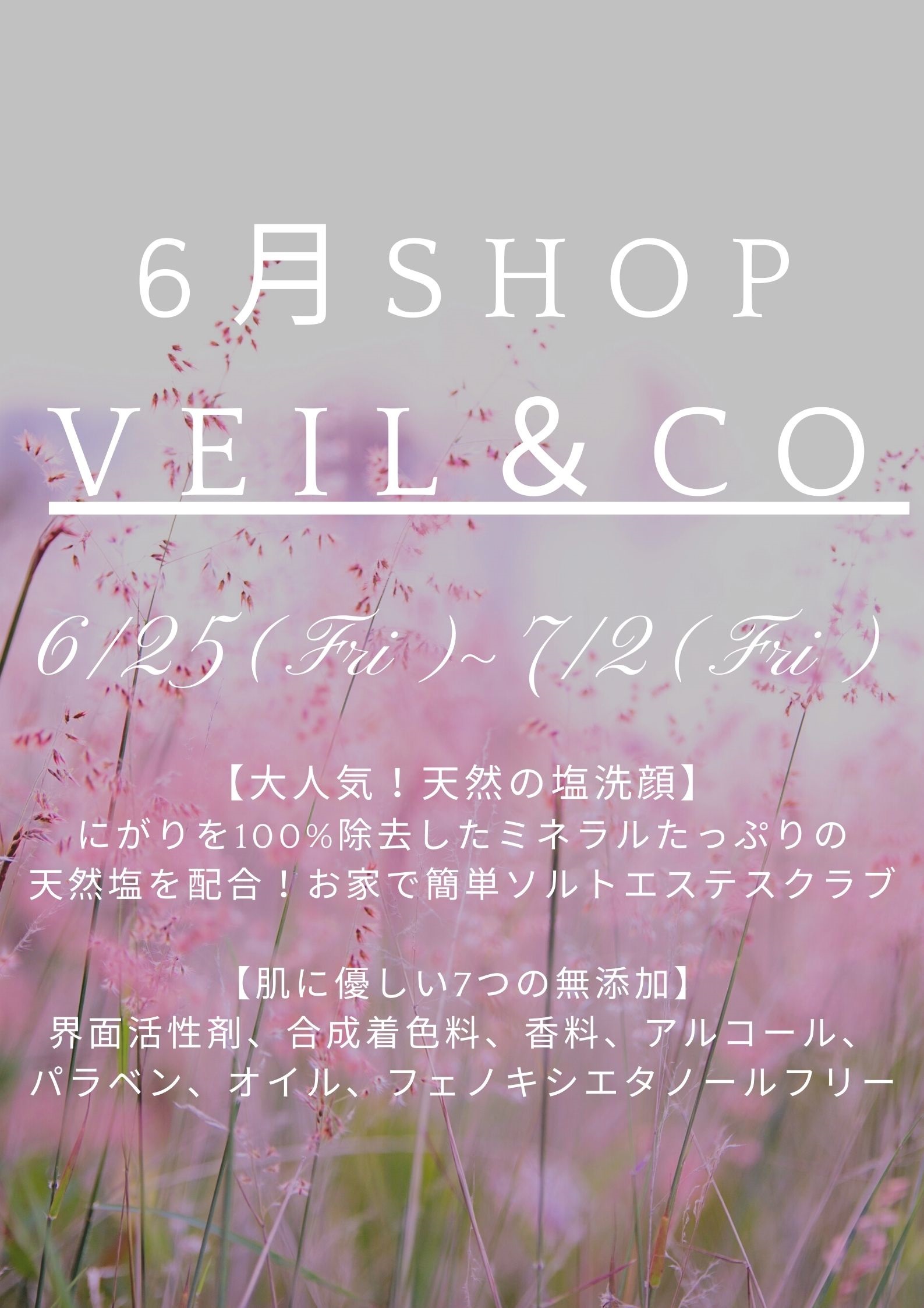 VEIL＆CO～塩スクラブ～販売会